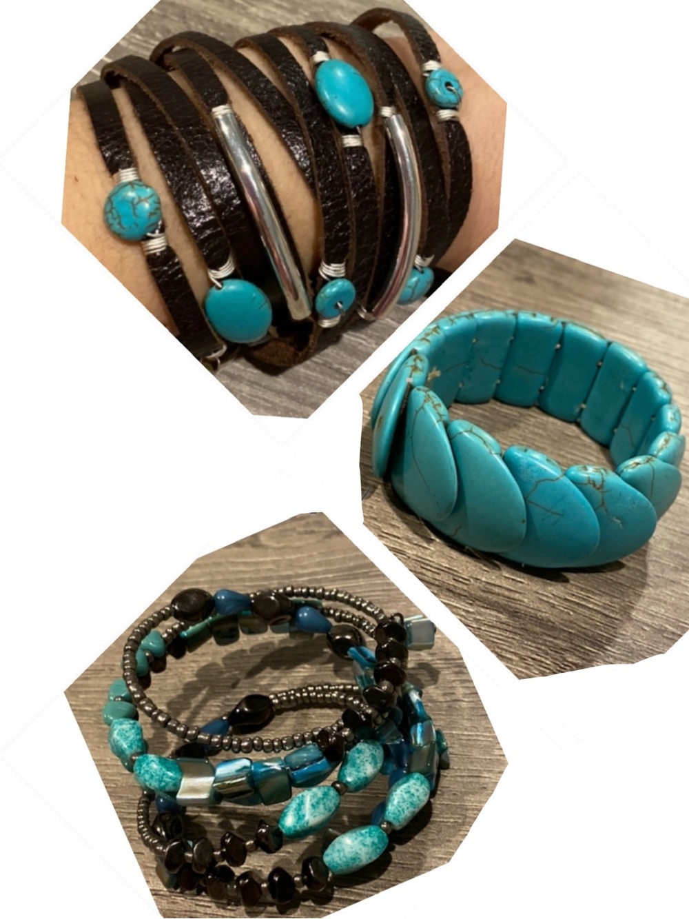 Set of 3 Turquoise Bracelets